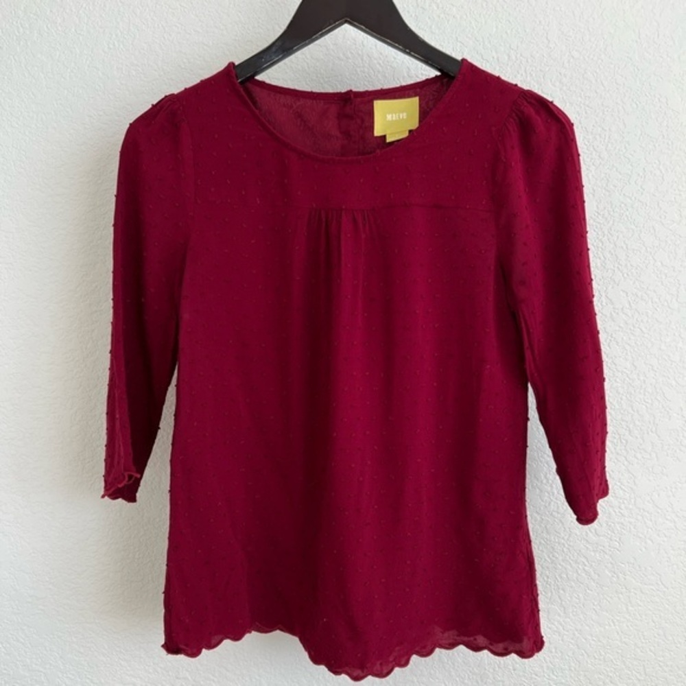 Red Mauve by anthropologie blouse